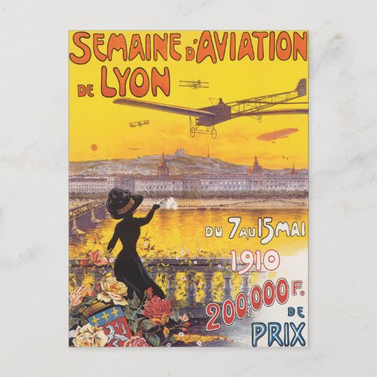 Semaine d'Aviation de Lyon Briefkaart (Voorkant)
