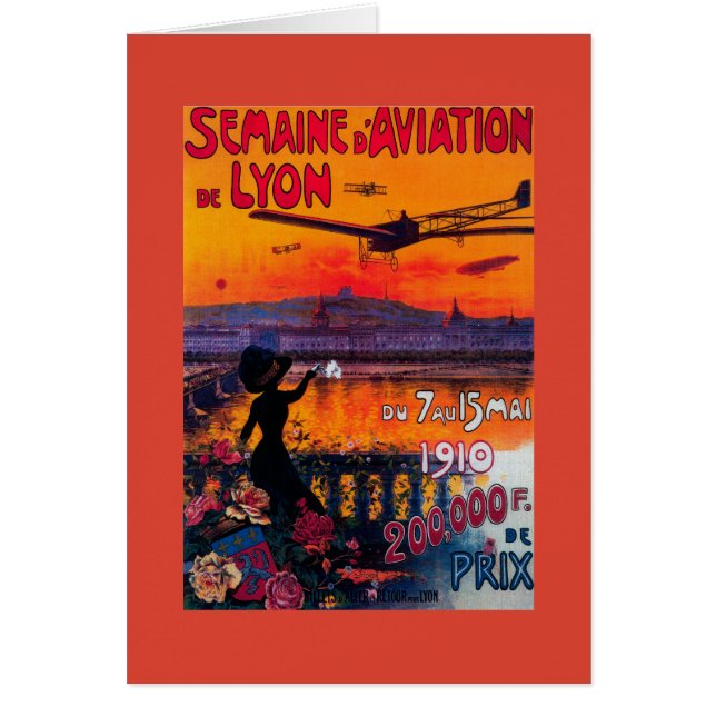 Semaine d'Aviation De Lyon Poster vintage (Devant)