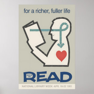Semaine de la Bibliothèque Nationale 1961 Affiche
