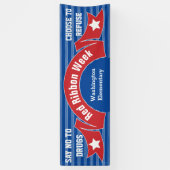 Semaine du ruban rouge - Bannière de l'école sans  (Vertical)