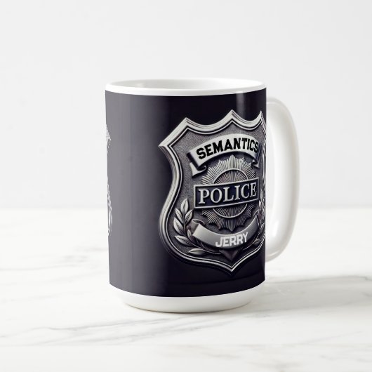 SEMANTICS Police mug - personnalisable (Devant droit)