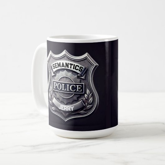 SEMANTICS Police mug - personnalisable (Devant gauche)