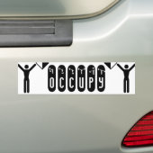 semaphore flag "OCCUPY" Bumpersticker (Op auto)