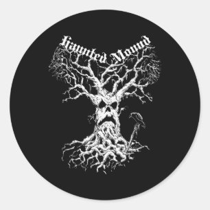 Sematary Merch. Ontwerp een spookboom. spookheuvel Ronde Sticker