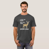 Semble le noir drôle de T-shirt de chasse de pièce (Devant entier)