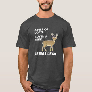 Semble le noir drôle de T-shirt de chasse de pièce