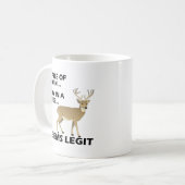 Semble Legit Funny Chasse Mug (Devant gauche)