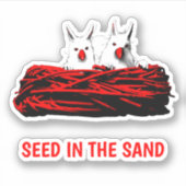 Semence dans le Sable Vinyl Sticker (Devant)