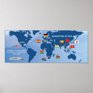 Semester bij Herfst 2018 van het Zee Poster