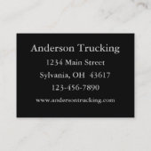 Semi bleu avec remorque, Carte de visite (Dos)