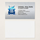 Semi-camion | Métal bleu | Pilote (Devant & derrière)