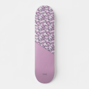 Semi camouflage dubbel grijs en roze skateboard