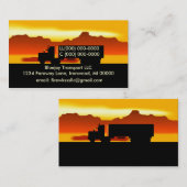 Semi carte de visite de camionnage de camionneurs (Devant / Derrière)