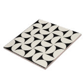 Semi-cercles Géométriques Noirs modernes Carreaux (Côté)