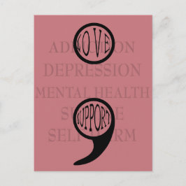 Semi colon's nieuwe betekenis Love & Support Briefkaart