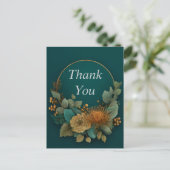 Semi-couronne de fleurs sur Carte de remerciements (Debout devant)