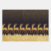 Semi glanzend zwart en goud inpakpapier vel (Voorkant)