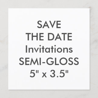 SEMI-GLOSS 110 lb 5,25-inch Square Wedding Invitat Save The Date