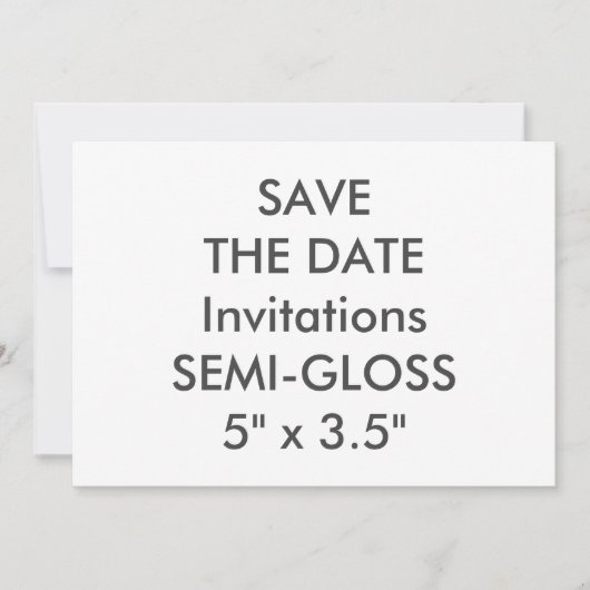 SEMI-GLOSS 110 lb 7 x 5-inch bruiloft Save The Date (Voorkant)