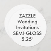 SEMI-GLOSS 5,25-inch Rondbruiloft 110 lbs Kaart (Voorkant / Achterkant)