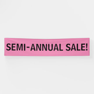 Semi Jaarlijkse Verkoop eenvoudige zwarte roze ban Spandoek