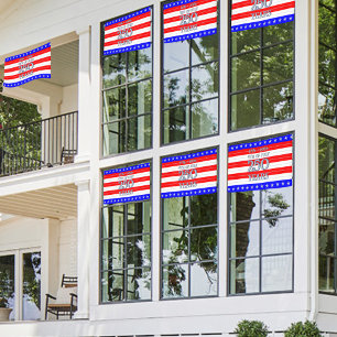 Semi-kwincuncentale Stars & Stripes 250 Jaar Spandoek