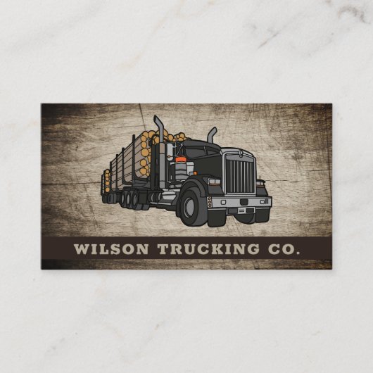 Semi Logging vrachtwagen Visitekaartje (Voorkant)