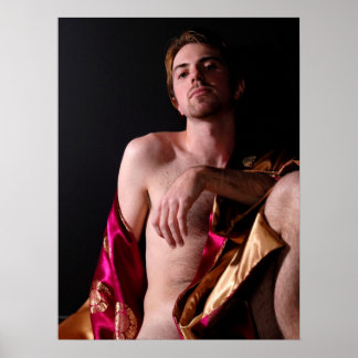 Semi-nude mannenmodel poster