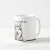 Semi-Realistic Siberian Husky Full Wrap 11oz Mug | (Devant droit)