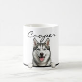 Semi-Realistic Siberian Husky Full Wrap 11oz Mug | (Centre)