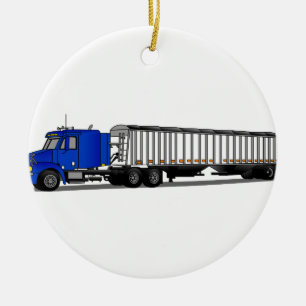Semi-tractoraanhangwagen Keramisch Ornament
