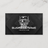 Semi Truck Abstract Zwart Professioneel Trucking Visitekaartje (Voorkant)