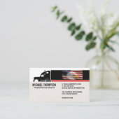Semi Truck | Amerikaanse vlag | Eagle Visitekaartj Visitekaartje (Staand voorkant)
