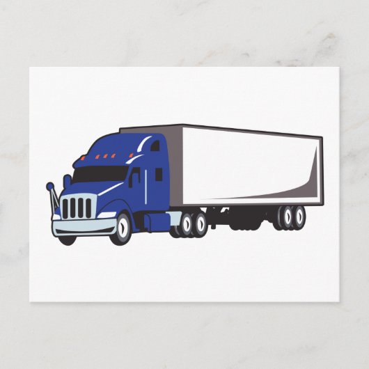 Semi Truck Briefkaart (Voorkant)