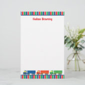 Semi Truck Convoy gepersonaliseerd briefpapier (Staand voorkant)