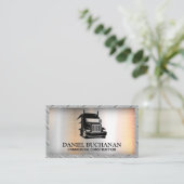 Semi Truck Logo | Rand staal Visitekaartje (Staand voorkant)