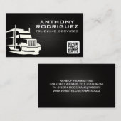 Semi Truck Logo | Veiling | QR-code Visitekaartje (Voorkant / Achterkant)