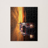 Semi Truck op Sunset Legpuzzel (Verticaal)