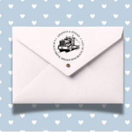 Semi Truck Thema Zelfinktende Stempel