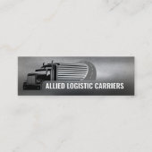 Semi Truck Trailer op de weg | vervoer Mini Visitekaartje (Voorkant)