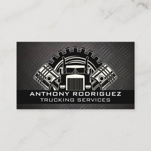 semi-vrachtwagen | Stuurprogramma | Logistieke dra Visitekaartje (Voorkant)