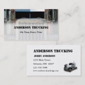 Semi Vrachtwagen Visitekaartje voor vrachtlevering (Voorkant / Achterkant)