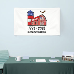 Semiaaiquincentennial 250e verjaardag van de VS 17 Spandoek
