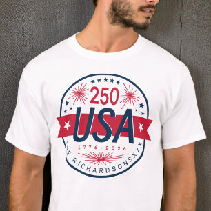Semiaaiquincentennial Amerika's 250ste verjaardag T-shirt