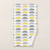 Semiccles jaunes et gris sur blanc (Serviette à main)