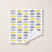 Semiccles jaunes et gris sur blanc (Gant de toilette)