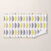 Semiccles jaunes et gris sur blanc (Serviette à main)