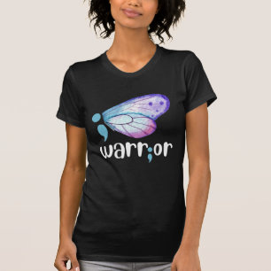 Semicolon Butterfly - Zelfmoordpreventie Bewustmak T-shirt