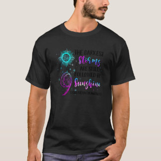 Semicolon gevolgd door zonneschijn zelfmoordpreven t-shirt