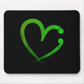 Semicolon Heart Awareness Month voor geestelijke g Muismat